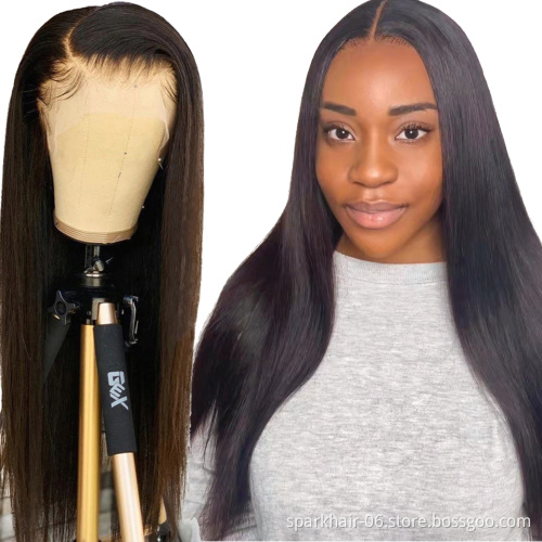 HD Lace Full Virgin Brazilian Human Hair Wigs Deep Wave Curly Transparent Lace Front Human Hair Wigs for Black Women